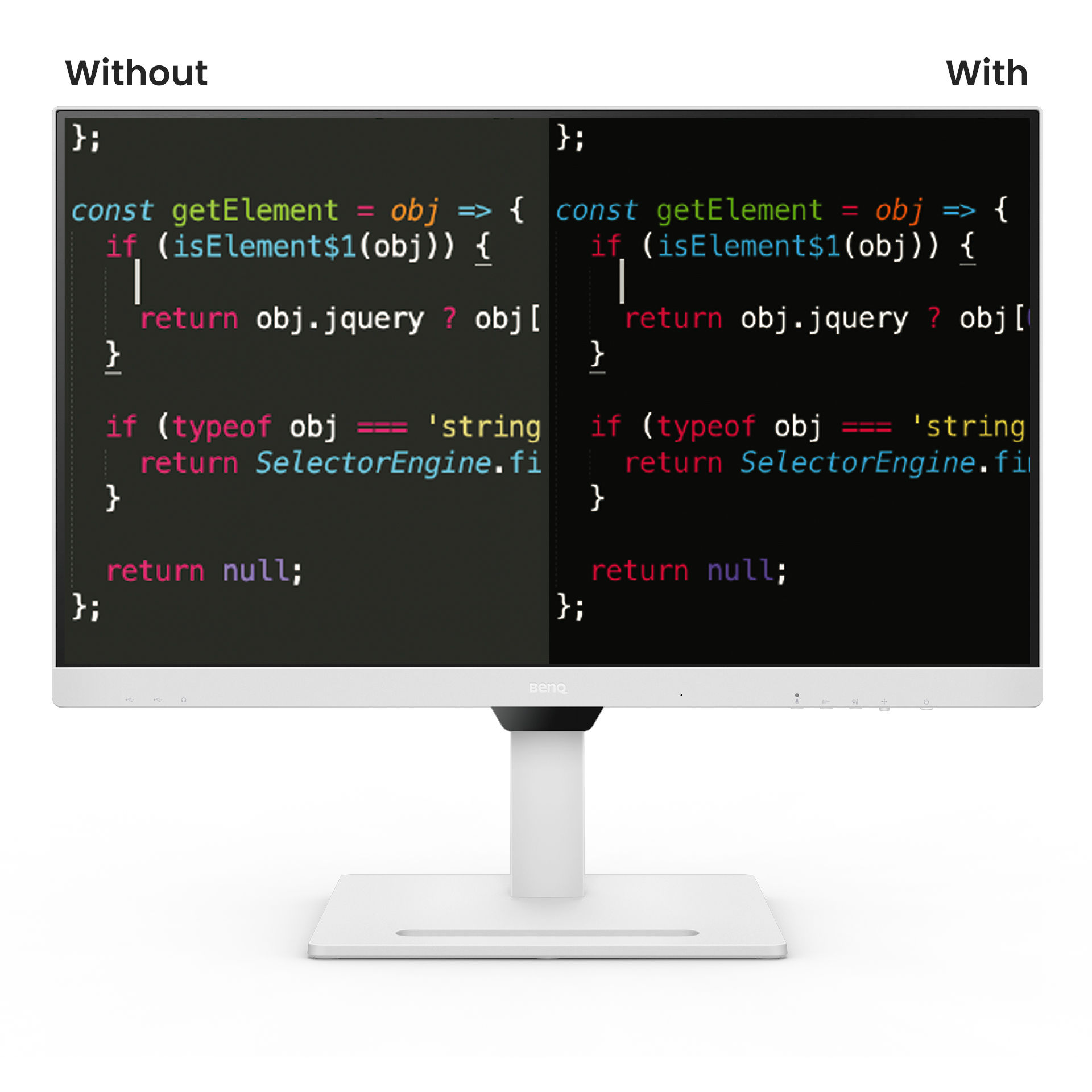 benq GW2790QT offers coding mode to make every color pop out for easy readability and coding efficiency