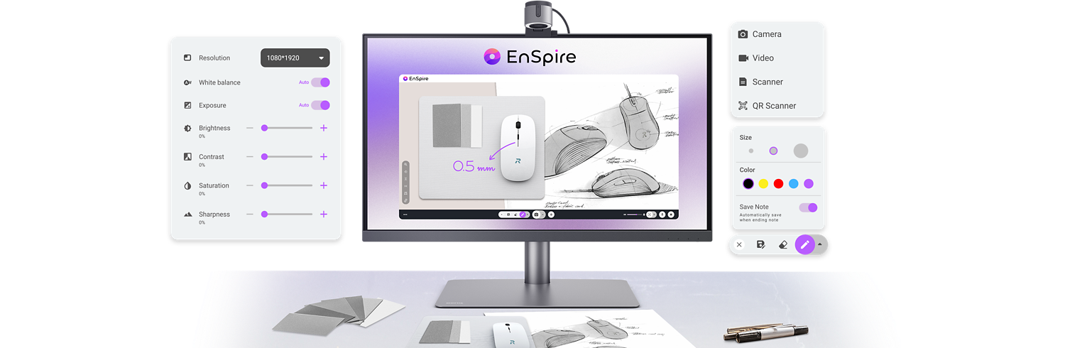 BenQ EnSpire este un instrument de prezentare puternic care funcționează fără probleme pe platforme populare precum Zoom, Microsoft Teams, Google Meet și Skype.