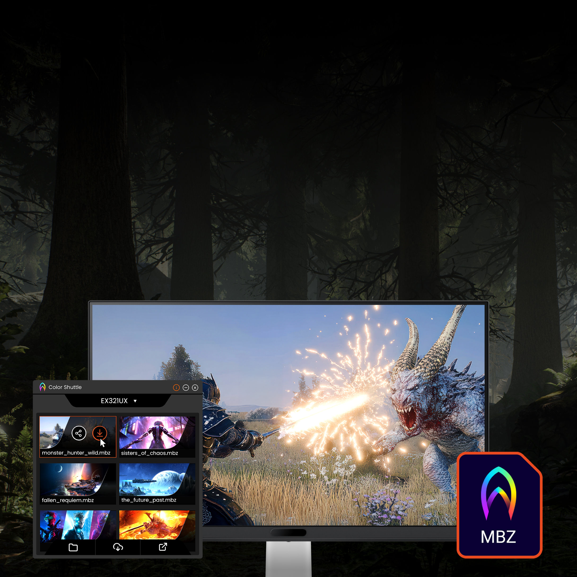 BenQ MOBIUZ Color Shuttle brings you the best Monster Hunter Wilds game visuals!