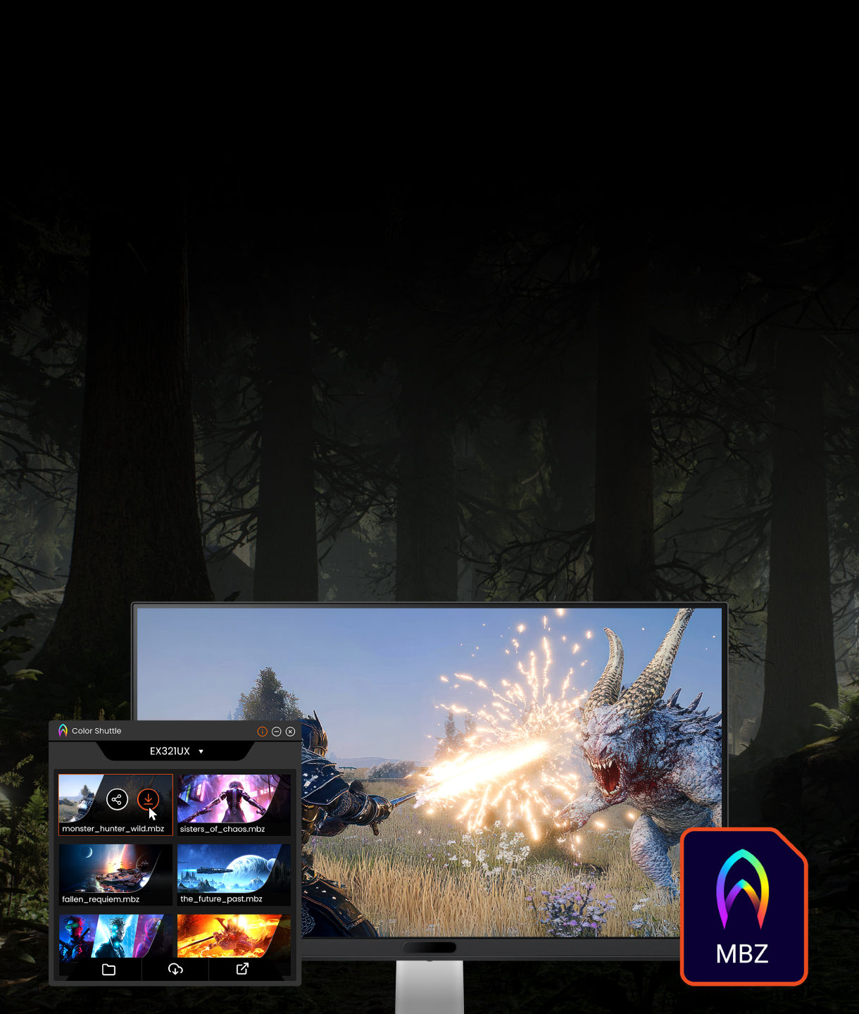 BenQ MOBIUZ Color Shuttle brings you the best Monster Hunter Wilds game visuals!
